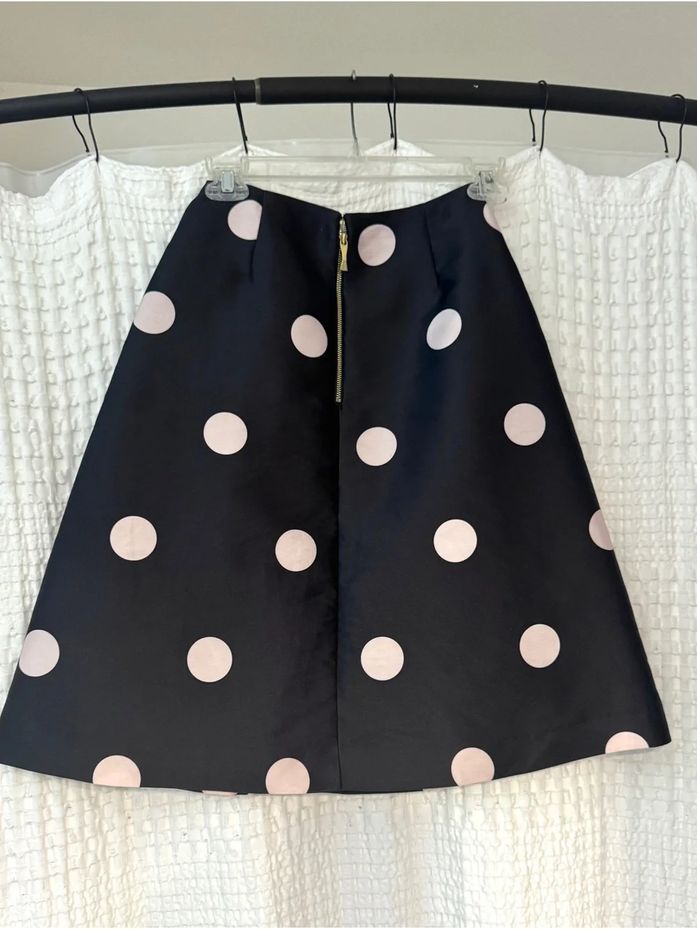 Kate Spade Navy A-Line Skirt with Polka Dots